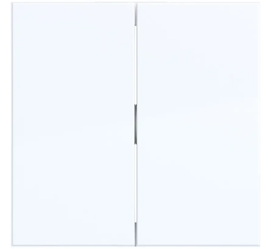 schakelwip 2-voudig A1/A8/C1/C8 lichtwit glans (WAW2000WG)