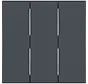 schakelwip 3-voudig A1/A8/C1/C8 antraciet mat (WAW3000AT)