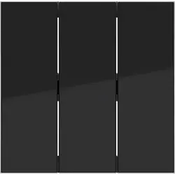 Hager Berker schakelwip 3-voudig A1/A8/C1/C8 nachtzwart glans (WAW3000BG)