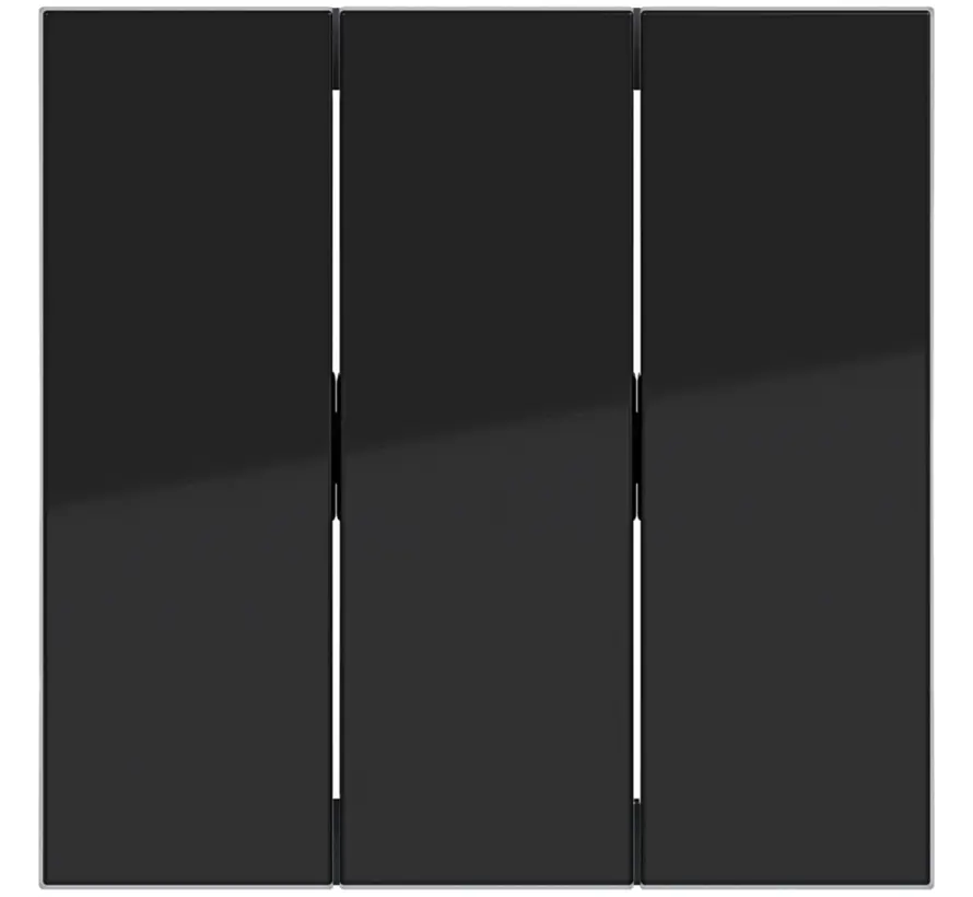 schakelwip 3-voudig A1/A8/C1/C8 nachtzwart glans (WAW3000BG)