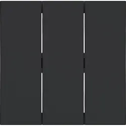 Hager Berker schakelwip 3-voudig A1/A8/C1/C8 nachtzwart mat (WAW3000BM)