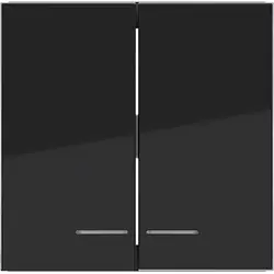 Hager Berker schakelwip 2-voudig controlevenster A1/A8/C1/C8 nachtzwart glans (WAW2031BG)