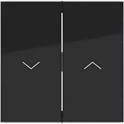 Hager Berker wip jaloezieschakelaar 2-voudig A1/A8/C1/C8 nachtzwart glans (WAW2001BG)