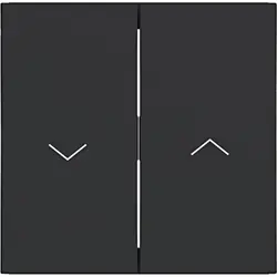Hager Berker wip jaloezieschakelaar 2-voudig A1/A8/C1/C8 nachtzwart mat (WAW2001BM)