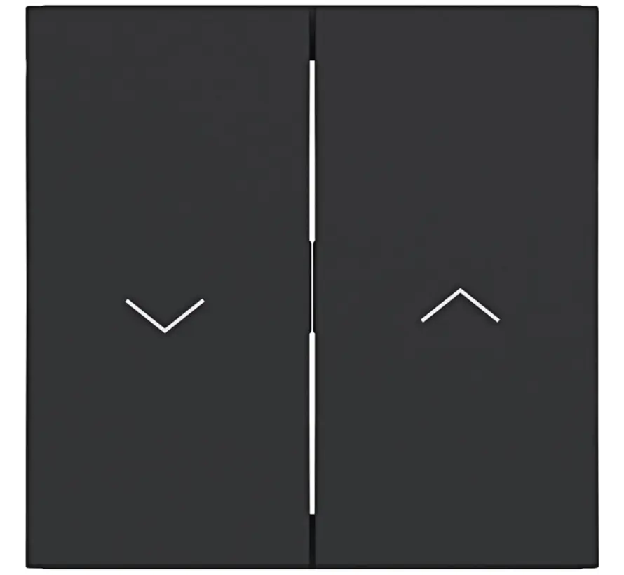 wip jaloezieschakelaar 2-voudig A1/A8/C1/C8 nachtzwart mat (WAW2001BM)