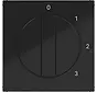 draaiknop driestandenschakelaar met nulstand 0-1-2-3 A1/A8/C1/C8 nachtzwart glans (WAF1315BG)