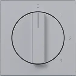 Hager Berker draaiknop driestandenschakelaar met nulstand 0-1-2-3 A1/A8/C1/C8 titaan (WAF1315TA)