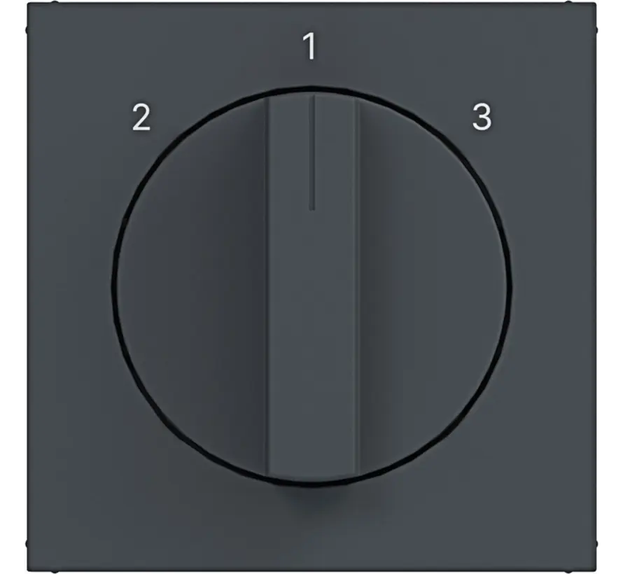 draaiknop driestandenschakelaar 2-1-3 A1/A8/C1/C8 antraciet mat (WAF1316AT)
