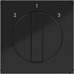 Hager Berker draaiknop driestandenschakelaar 2-1-3 A1/A8/C1/C8 nachtzwart glans (WAF1316BG)