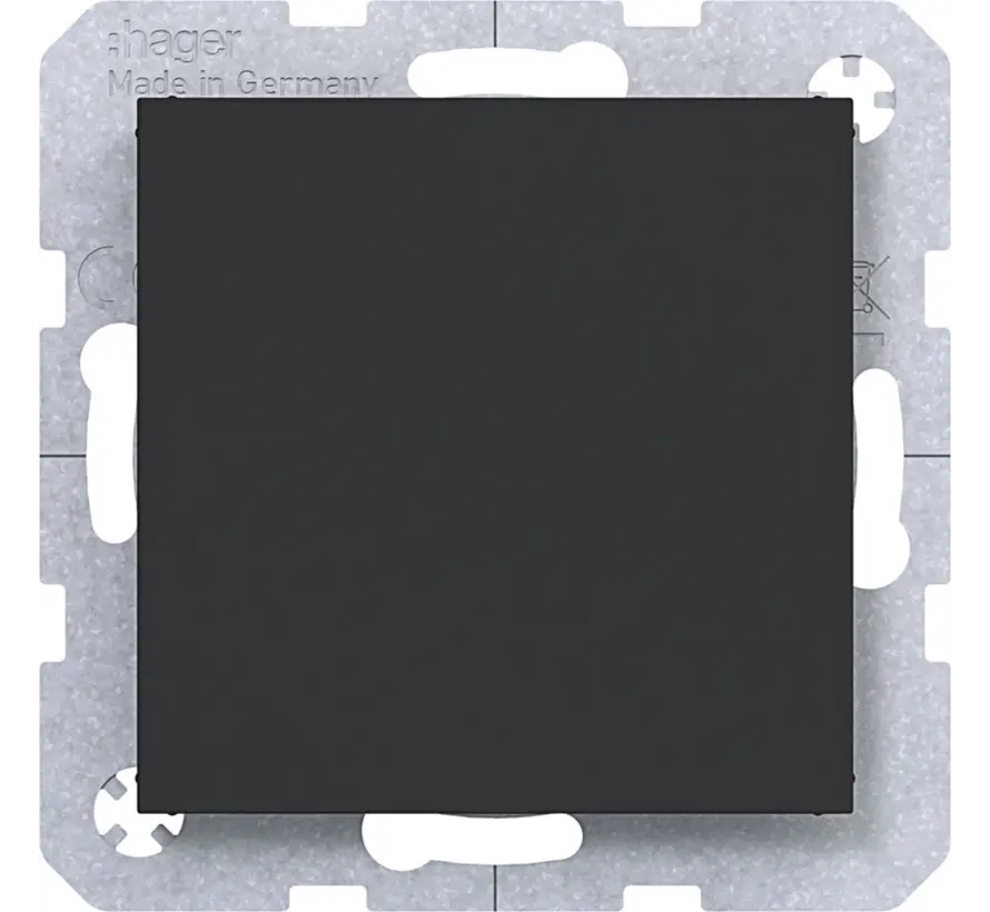 blinddeksel incl. draagframe A1/A8/C1/C8 nachtzwart mat (WAF1001BM)
