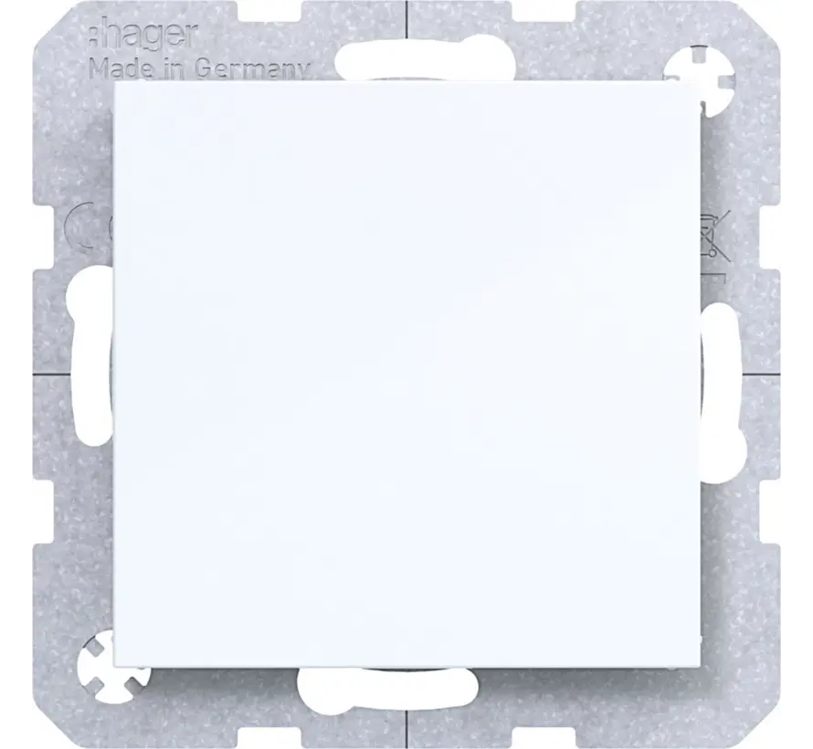 blinddeksel incl. draagframe A1/A8/C1/C8 lichtwit glans (WAF1001WG)
