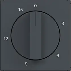 Hager Berker draaiknop tijdschakelaar 15 minuten A1/A8/C1/C8 antraciet mat (WAF1314AT)