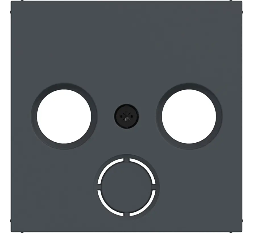 centraalplaat voor antennecontactdoos radio/tv/satelliet A1/A8/C1/C8 antraciet mat (WAF1168AT)