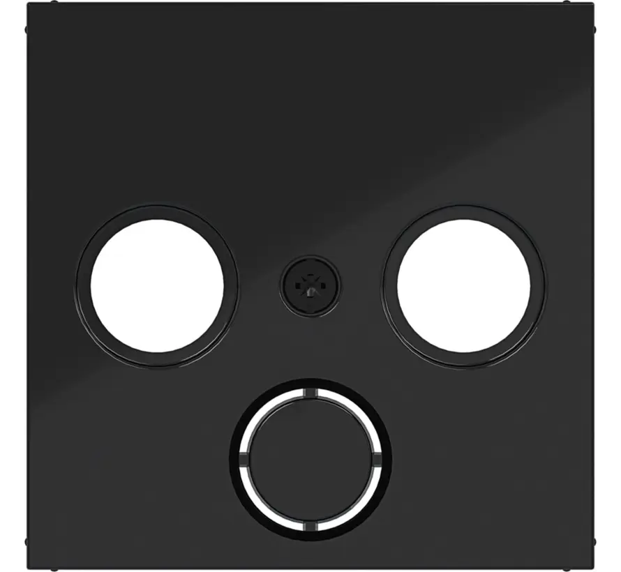 centraalplaat voor antennecontactdoos radio/tv/satelliet A1/A8/C1/C8 nachtzwart glans (WAF1168BG)