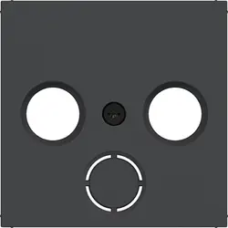Hager Berker centraalplaat voor antennecontactdoos radio/tv/satelliet A1/A8/C1/C8 nachtzwart mat (WAF1168BM)