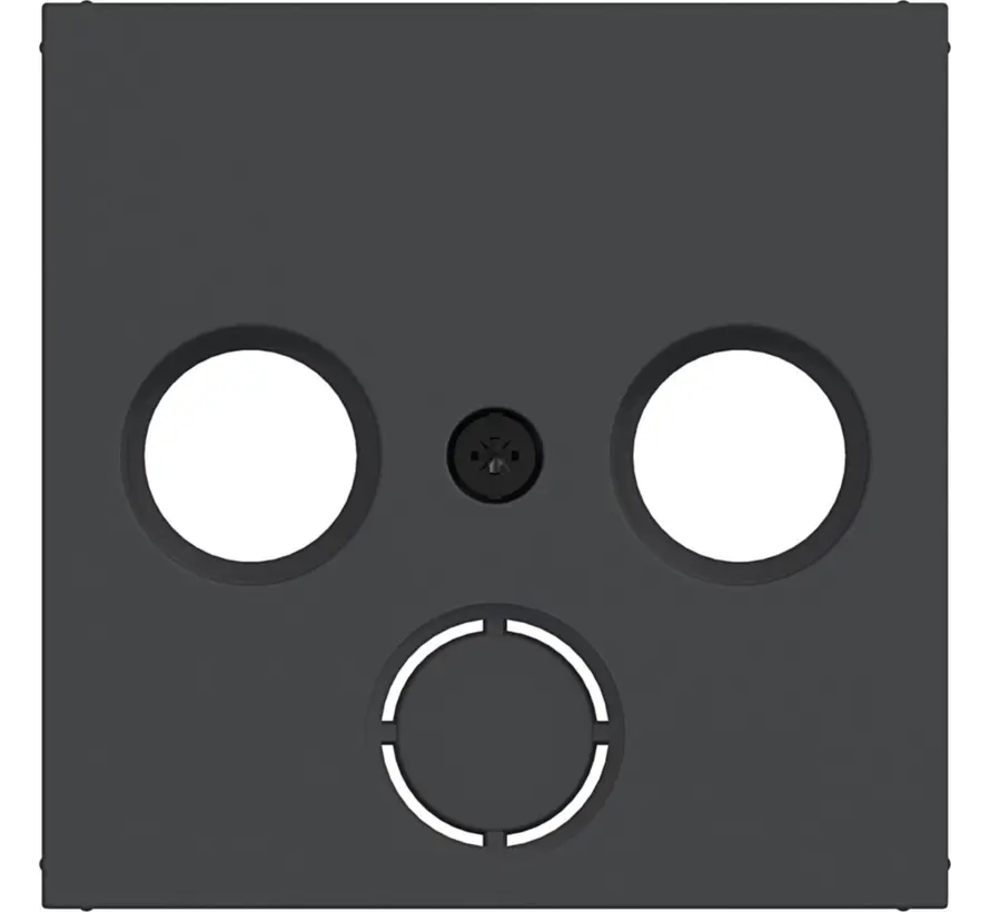 centraalplaat voor antennecontactdoos radio/tv/satelliet A1/A8/C1/C8 nachtzwart mat (WAF1168BM)