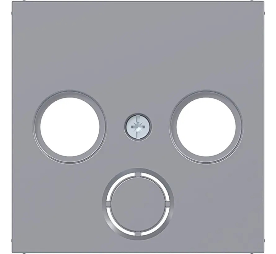 centraalplaat voor antennecontactdoos radio/tv/satelliet A1/A8/C1/C8 titaan (WAF1168TA)