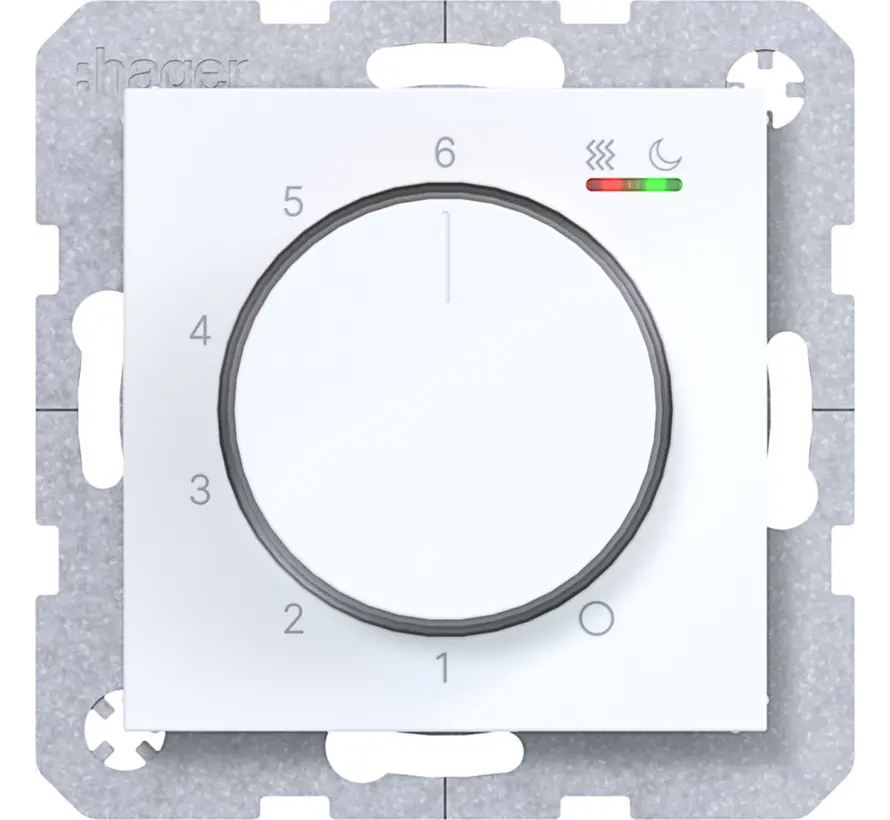 kamerthermostaat verwarmen/koelen A1/A8/C1/C8 lichtwit glans (WAN5011WG)