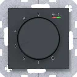 Hager Berker kamerthermostaat verwarmen/koelen A1/A8/C1/C8 antraciet mat (WAN5011AT)