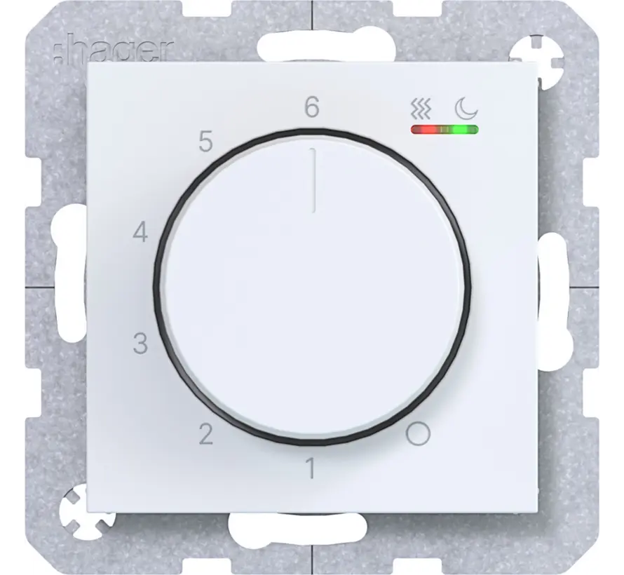 kamerthermostaat verwarmen/koelen A1/A8/C1/C8 lichtwit mat (WAN5011WM)