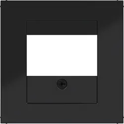 Hager Berker centraalplaat USB / luidspreker A1/A8/C1/C8 nachtzwart glans (WAF1104BG)