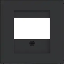 Hager Berker centraalplaat USB / luidspreker A1/A8/C1/C8 nachtzwart mat (WAF1104BM)