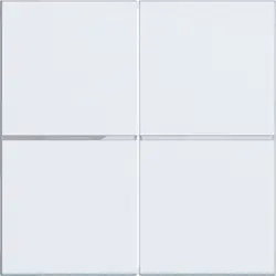Hager Berker knop voor bedieningselement 2-voudig A1/A8/C1/C8 lichtwit mat (WAN7020WM)
