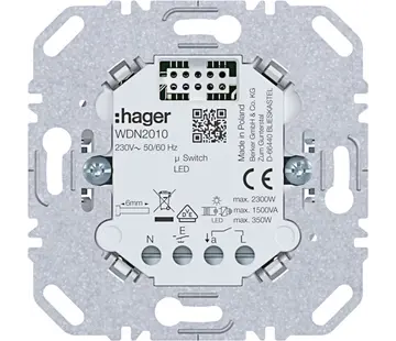 Hager Berker elektronische schakelaar 1-voudig voor A1/A8/C1/C8 (WDN2010)