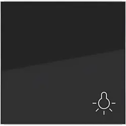 Hager Berker schakelwip met lichtsymbool A1/A8/C1/C8 nachtzwart glans (WAW1012BG)