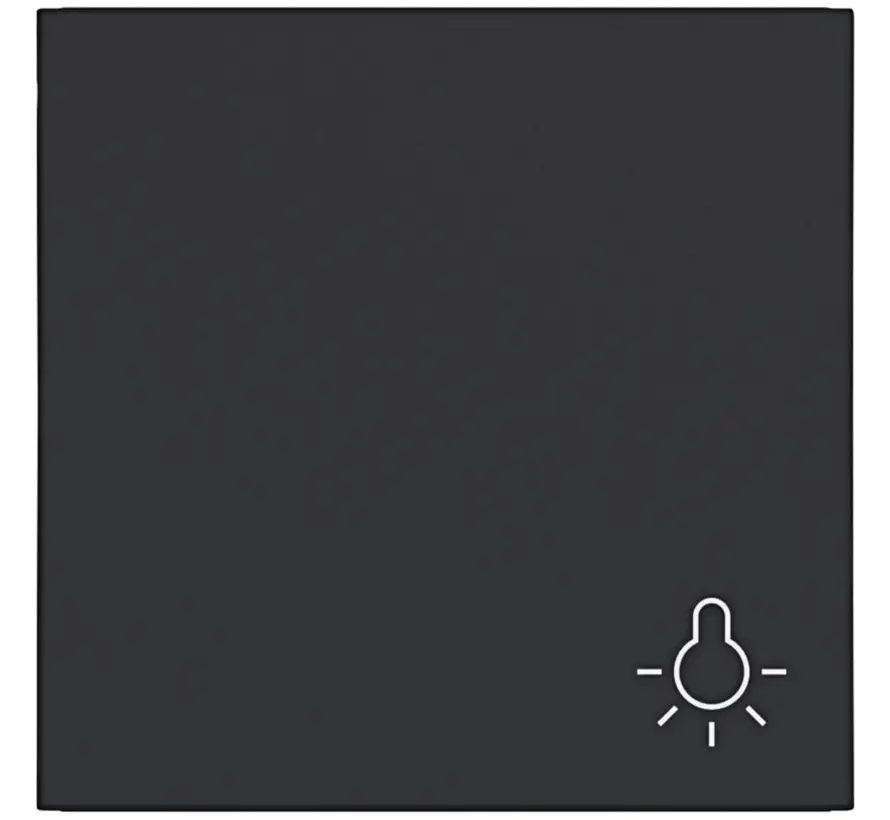 schakelwip met lichtsymbool A1/A8/C1/C8 nachtzwart mat (WAW1012BM)