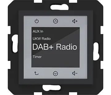 Hager Berker radio touch DAB+ A1/A8/C1/C8 nachtzwart mat (WAN6011BM)