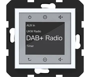 Hager Berker radio touch DAB+ A1/A8/C1/C8 lichtwit glans (WAN6011WG)