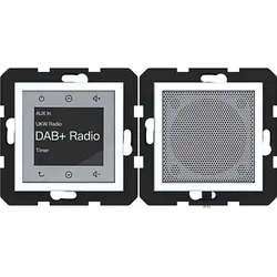Hager Berker radio touch DAB+ met luidspreker A1/A8/C1/C8 lichtwit mat (WAN6010WM)