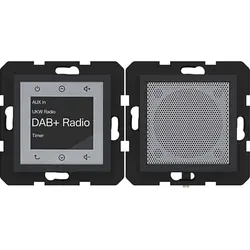 Hager Berker radio touch DAB+ met luidspreker A1/A8/C1/C8 nachtzwart mat (WAN6010BM)
