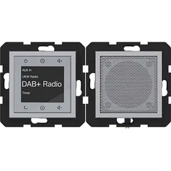 Hager Berker radio touch DAB+ met luidspreker A1/A8/C1/C8 titaan (WAN6010TA)