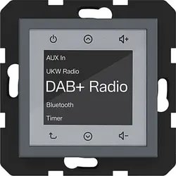 Hager Berker radio touch DAB+ met Bluetooth A1/A8/C1/C8 antraciet mat (WAN6111AT)