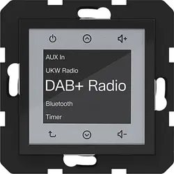 Hager Berker radio touch DAB+ met Bluetooth A1/A8/C1/C8 nachtzwart glans (WAN6111BG)