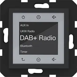 Hager Berker radio touch DAB+ met Bluetooth A1/A8/C1/C8 nachtzwart mat (WAN6111BM)