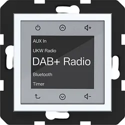 Hager Berker radio touch DAB+ met Bluetooth A1/A8/C1/C8 lichtwit glans (WAN6111WG)