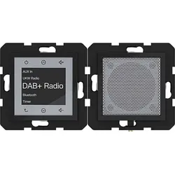 Hager Berker radio touch DAB+ met Bluetooth en luidspreker A1/A8/C1/C8 nachtzwart glans (WAN6110BG)