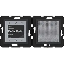 Hager Berker radio touch DAB+ met Bluetooth en luidspreker A1/A8/C1/C8 nachtzwart mat (WAN6110BM)