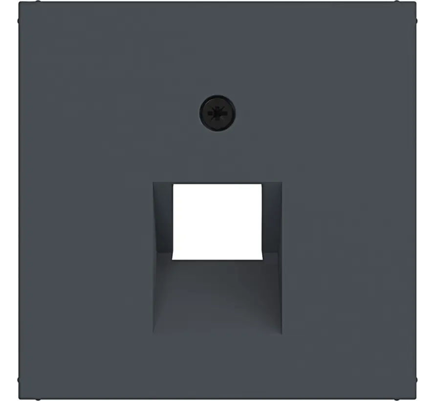 centraalplaat RJ45 wandcontactdoos 1-voudig A1/A8/C1/C8 antraciet mat (WAF1107AT)