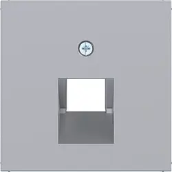 Hager Berker centraalplaat RJ45 wandcontactdoos 1-voudig A1/A8/C1/C8 titaan (WAF1107TA)