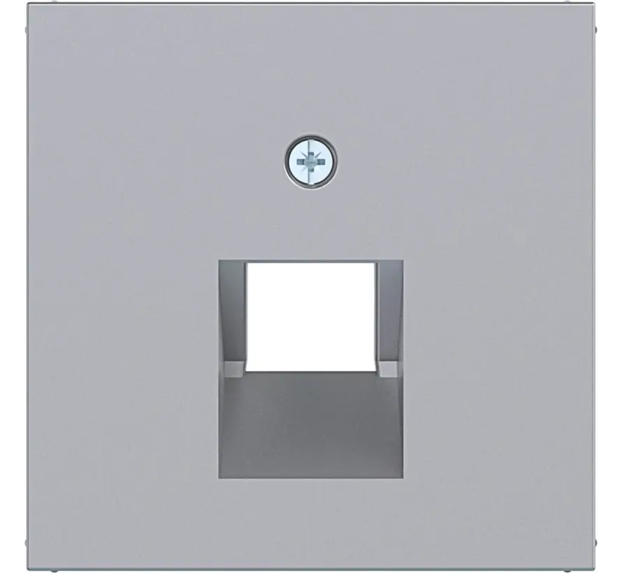 centraalplaat RJ45 wandcontactdoos 1-voudig A1/A8/C1/C8 titaan (WAF1107TA)