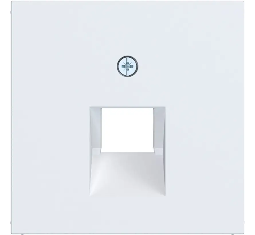centraalplaat RJ45 wandcontactdoos 1-voudig A1/A8/C1/C8 lichtwit mat (WAF1107WM)
