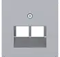 centraalplaat RJ45 wandcontactdoos 2-voudig A1/A8/C1/C8 titaan (WAF1108TA)