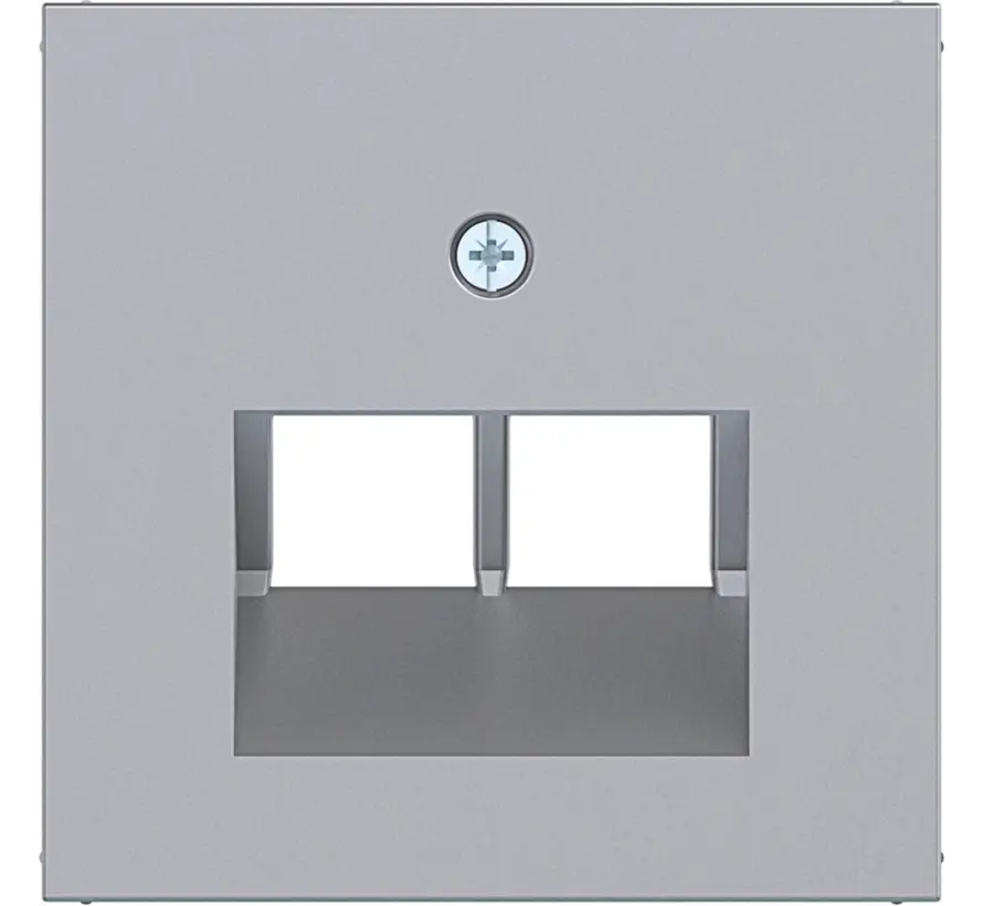 centraalplaat RJ45 wandcontactdoos 2-voudig A1/A8/C1/C8 titaan (WAF1108TA)