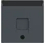 centraalplaat voor draagring modulair jack 1-voudig A1/A8/C1/C8 antraciet mat (WAF1160AT)