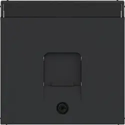 Hager Berker centraalplaat voor draagring modulair jack 1-voudig A1/A8/C1/C8 nachtzwart mat (WAF1160BM)