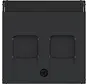 centraalplaat voor draagring modulair jack 2-voudig A1/A8/C1/C8 nachtzwart mat (WAF1161BM)